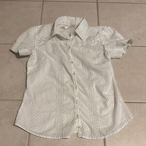 Aeropostale White Button Down Shirt with Classic Collar